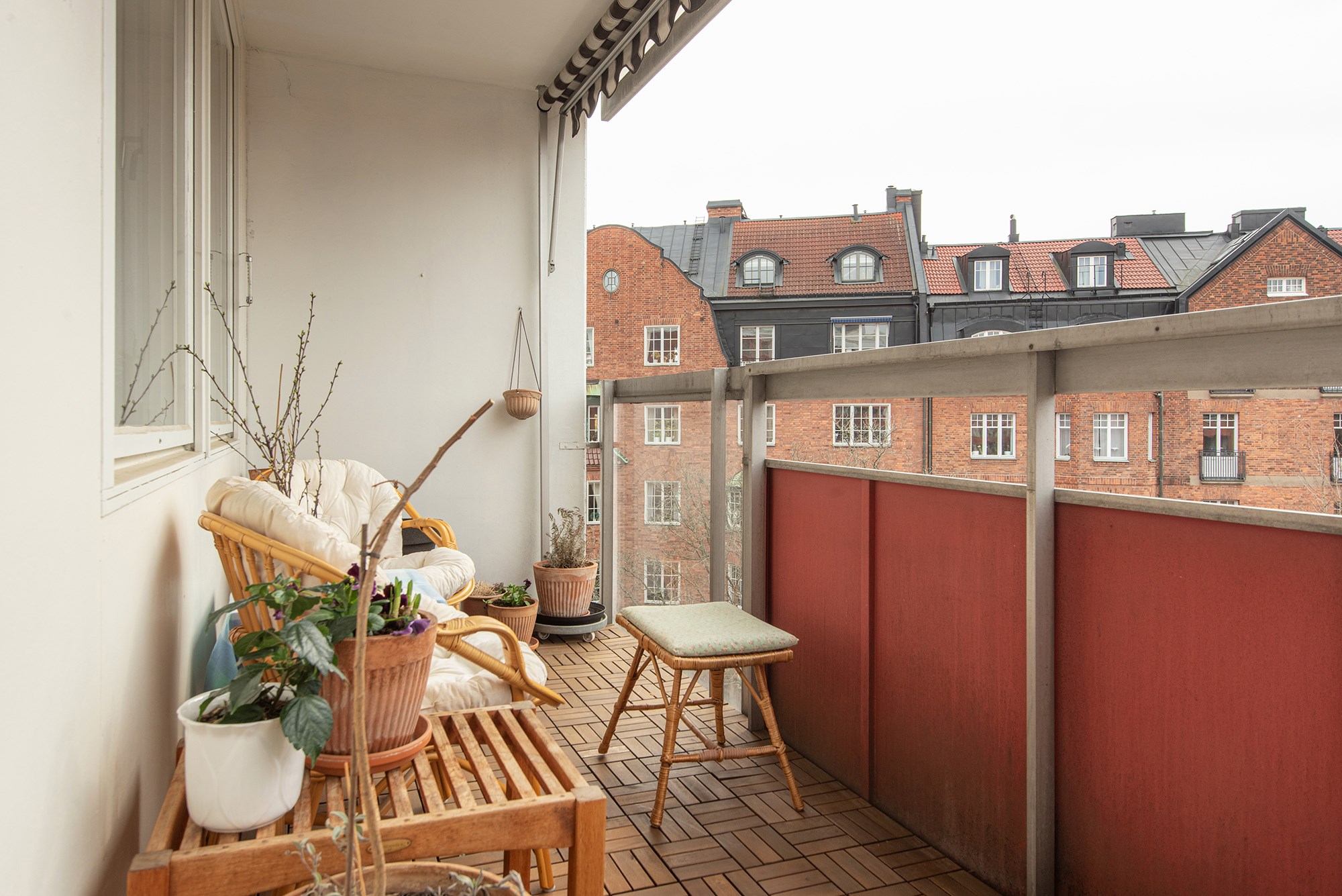 Balkong i söder Karlaplan 21C, 4 tr