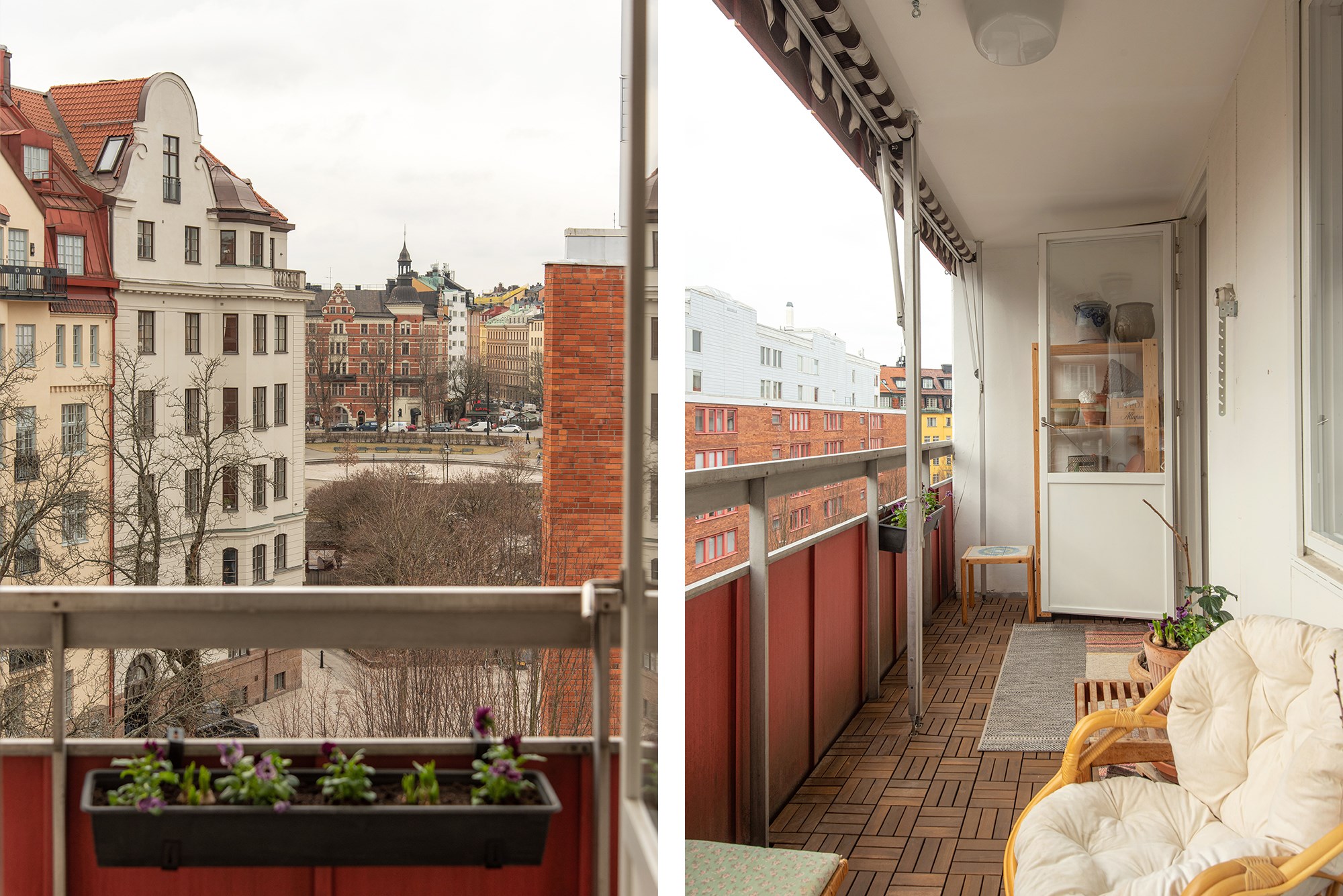 Balkong mot Karlaplan Karlaplan 21C, 4 tr