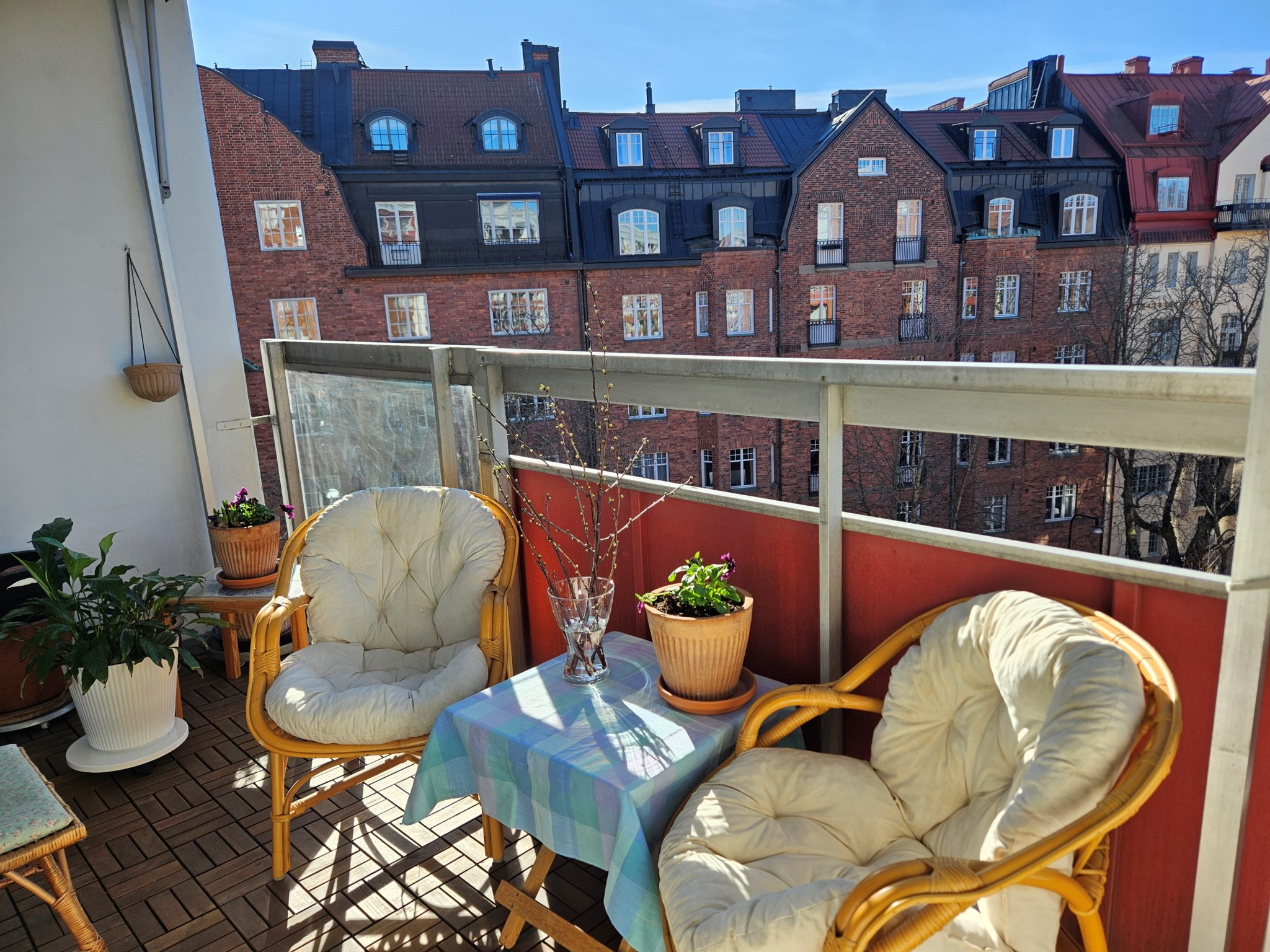 Balkong med vacker vy Karlaplan 21C, 4 tr