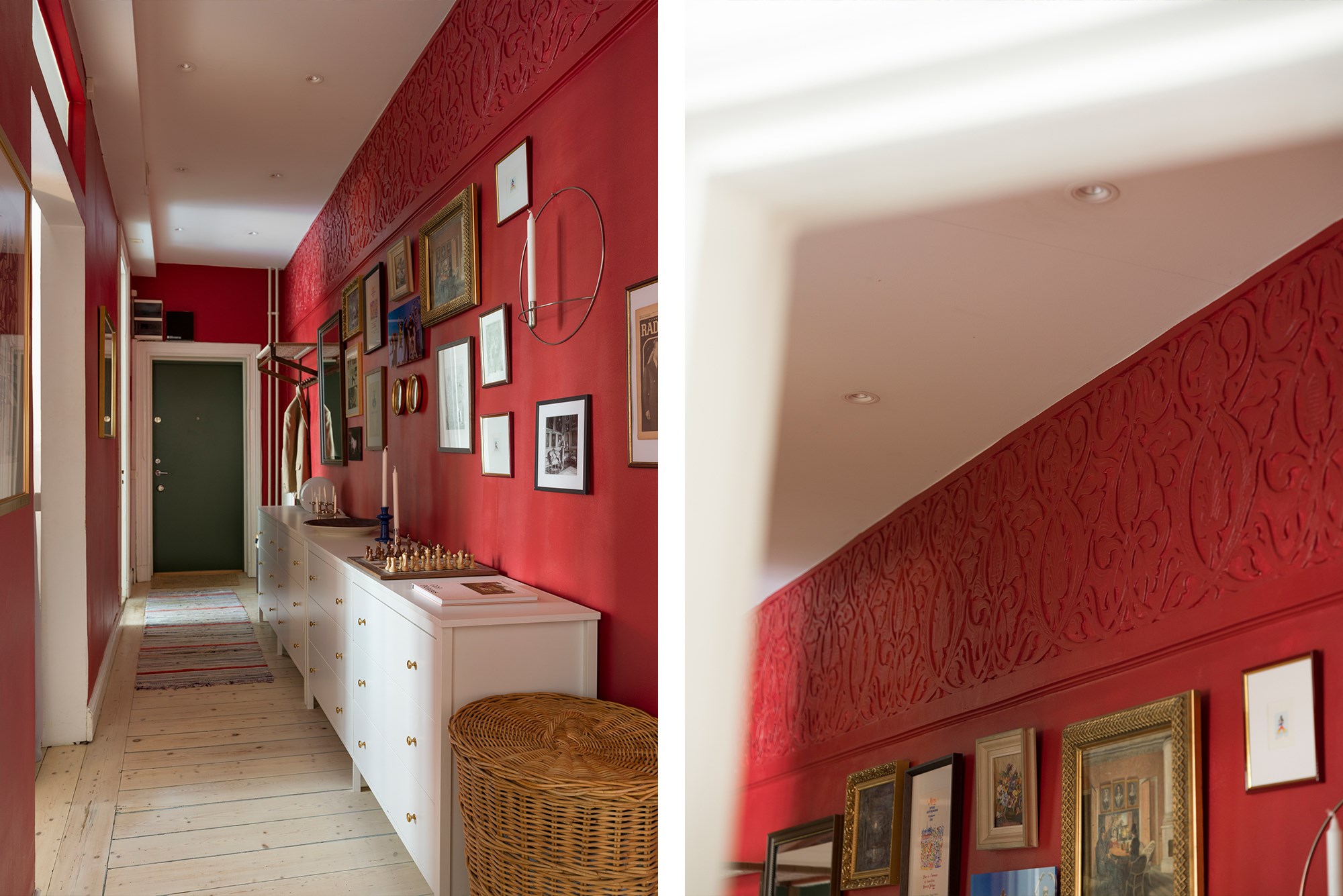 Hall - Fin väggpanel Surbrunnsgatan 4