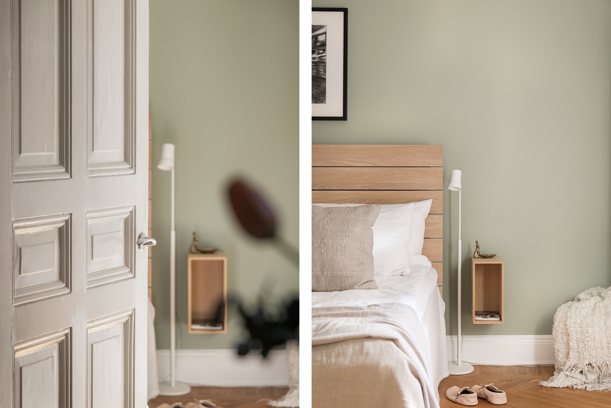 Vacker speglad dörr till sovrum Birger Jarlsgatan 113D