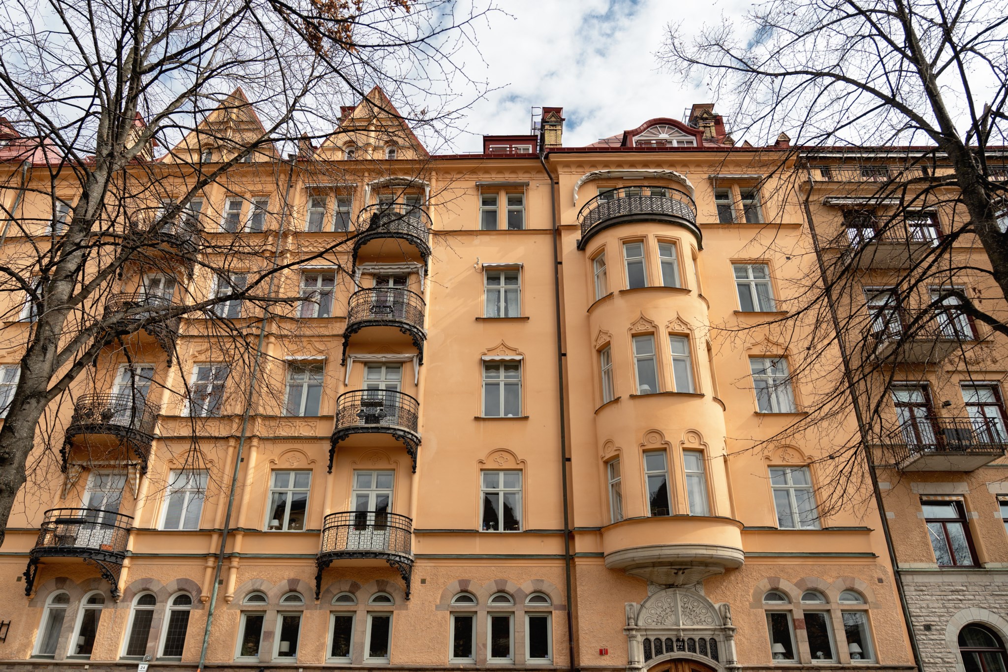 Fasad Narvavägen 22A, 3tr