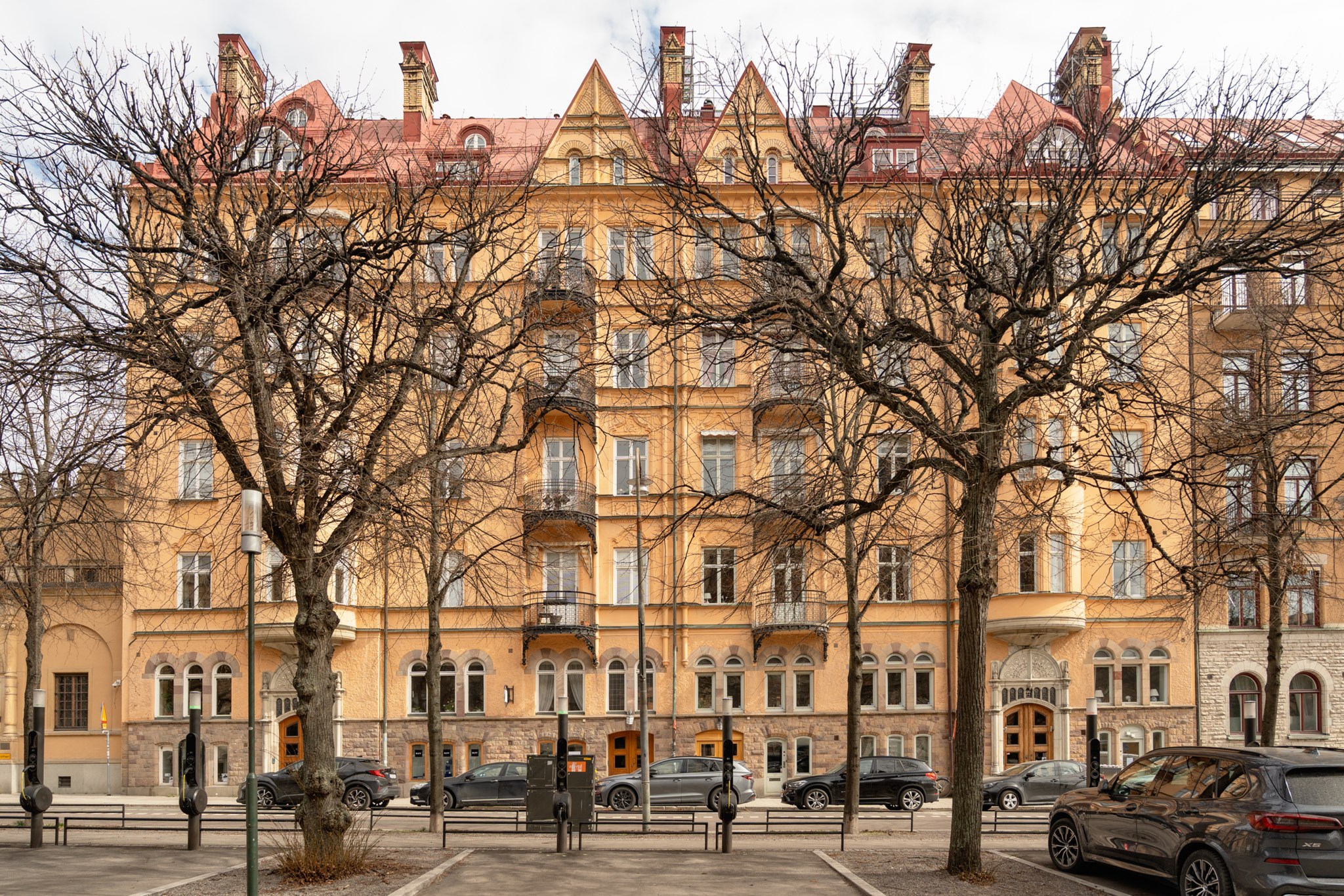 Pampig fasad Narvavägen 22A, 3tr