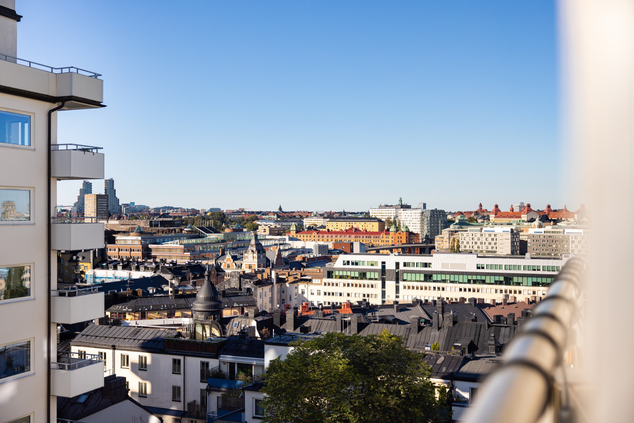 Utsikt från balkong Kungsklippan 14, 8tr