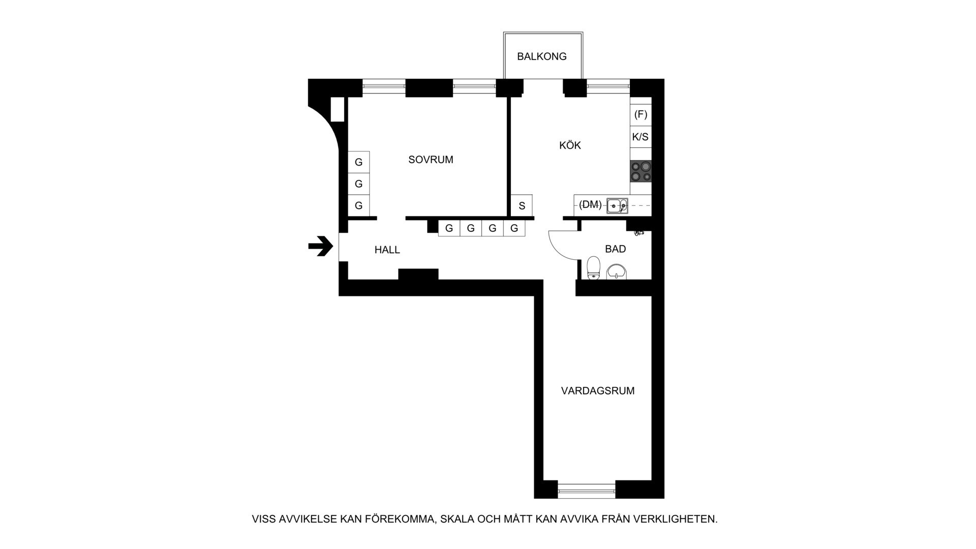 Planritning Frejgatan 12, 2 tr