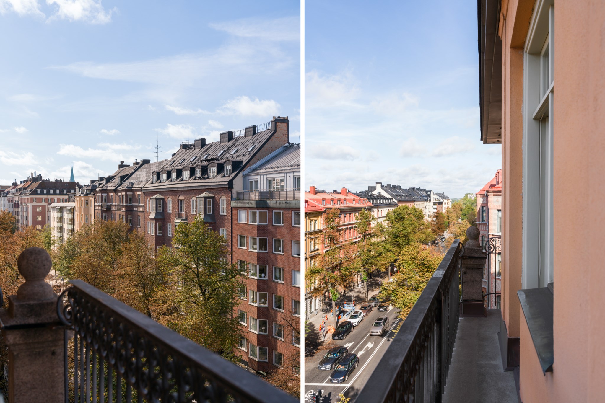 Balkong från matsal / sovrum Birger Jarlsgatan 112
