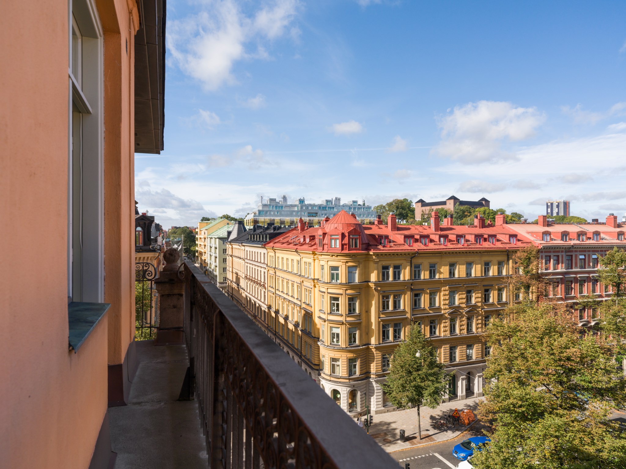 Balkong från sällskapsrum Birger Jarlsgatan 112