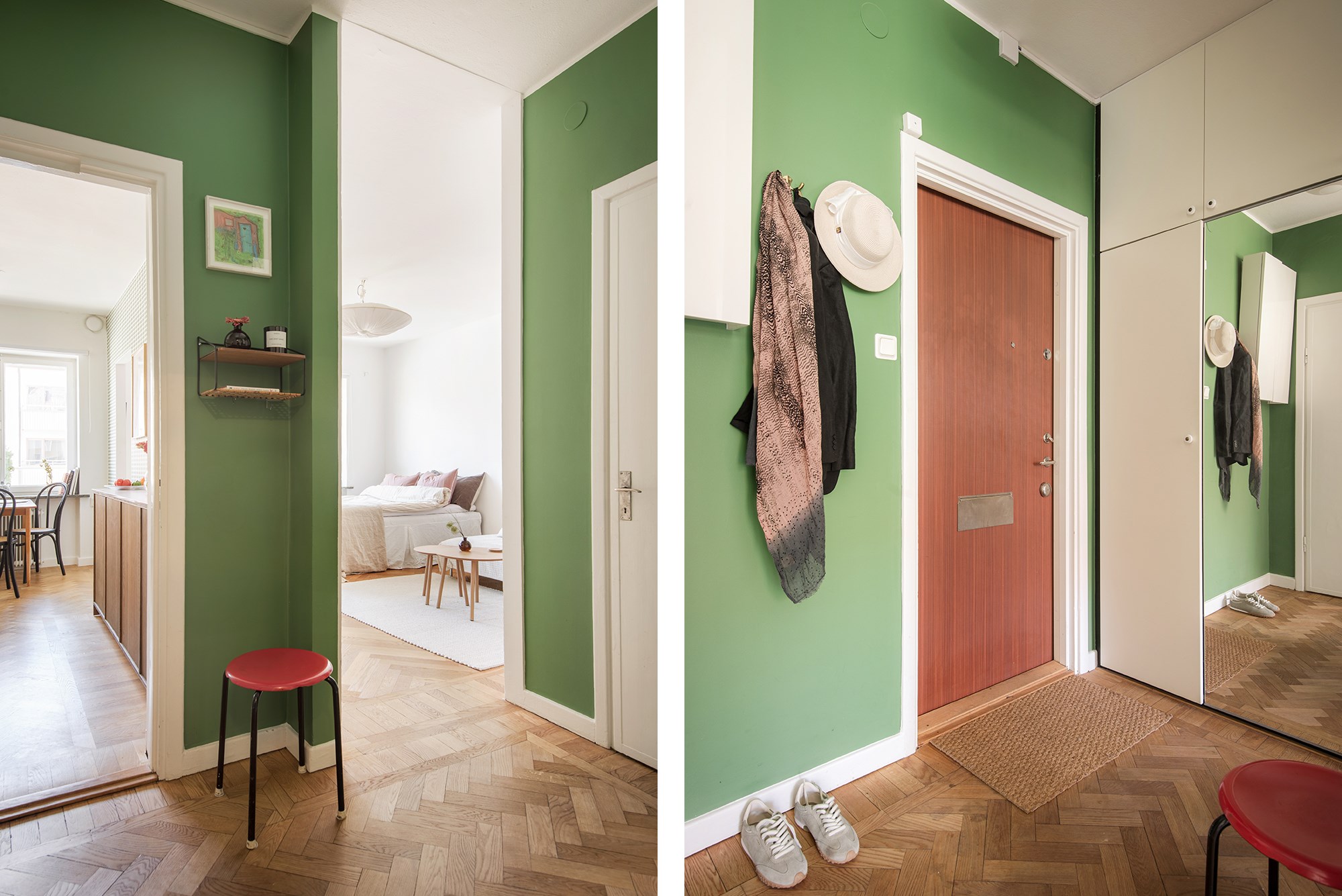 Ljus och inbjudande hall Essingestråket 17