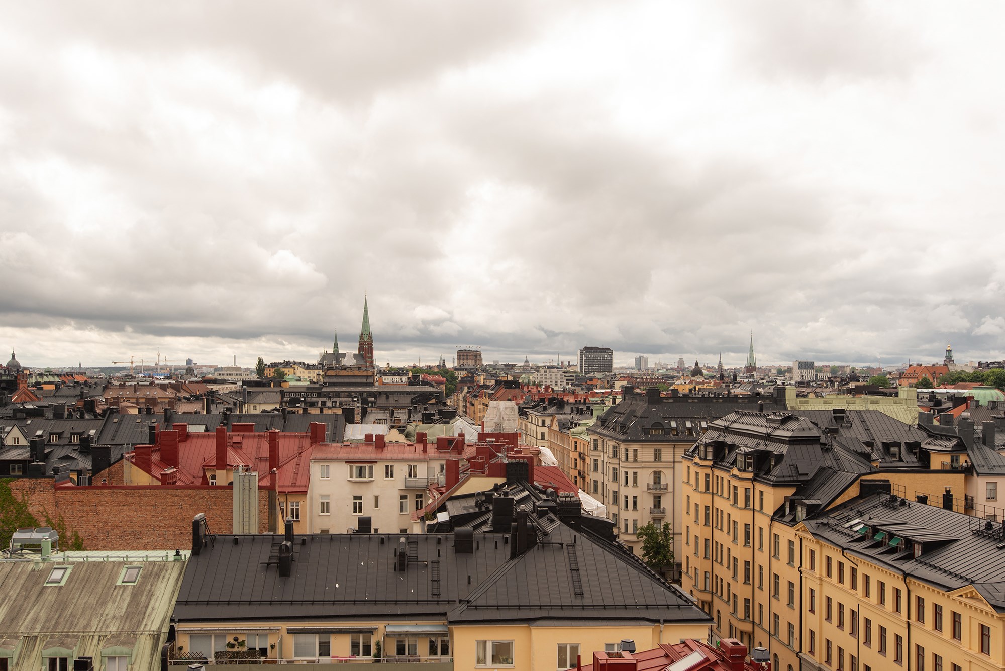 Föreningens takterrass med utsikt över Stockholm Döbelnsgatan 52