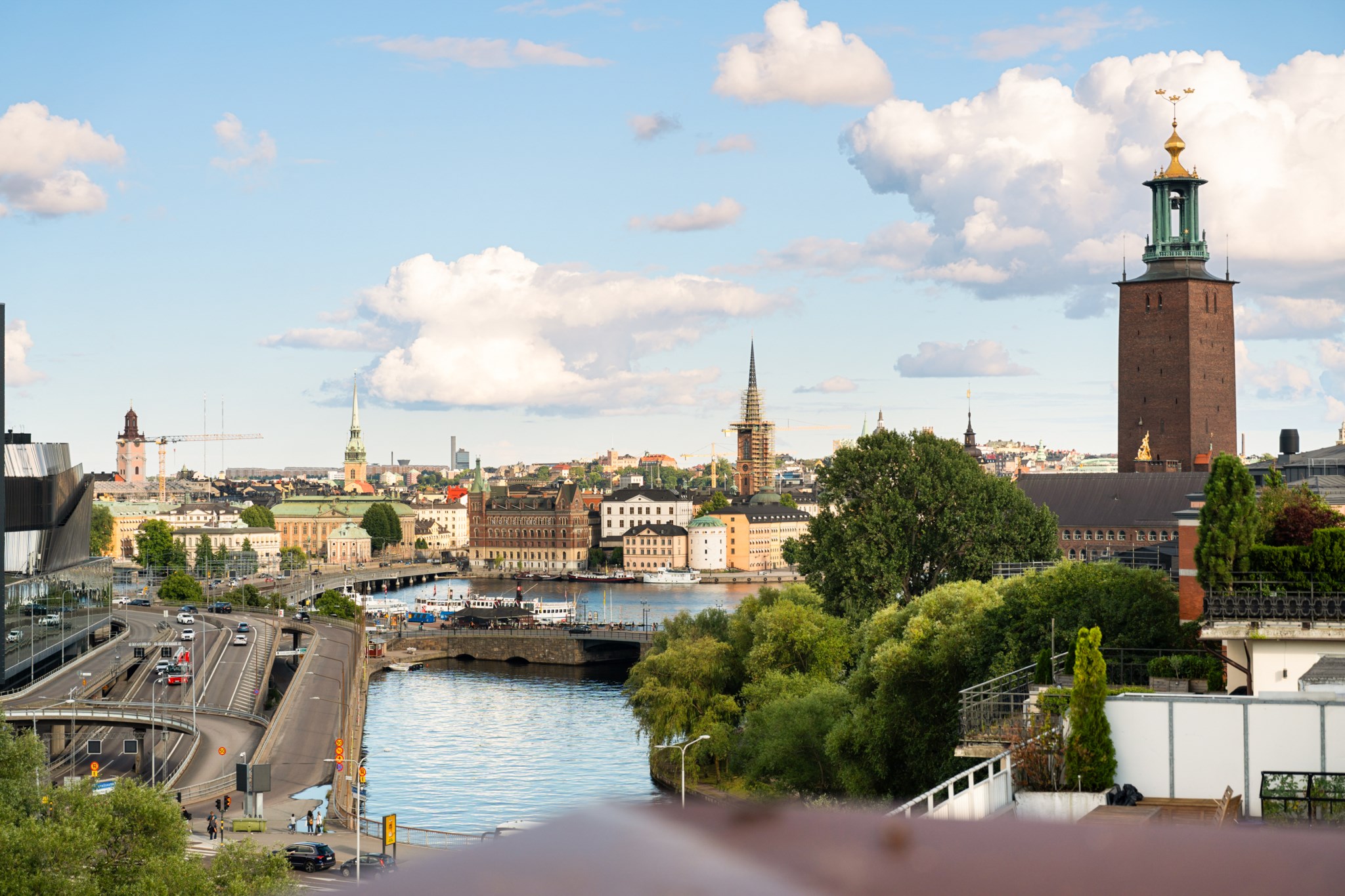 Svårslagen vy från föreningens takterass Kungsbro strand 25, 5 tr