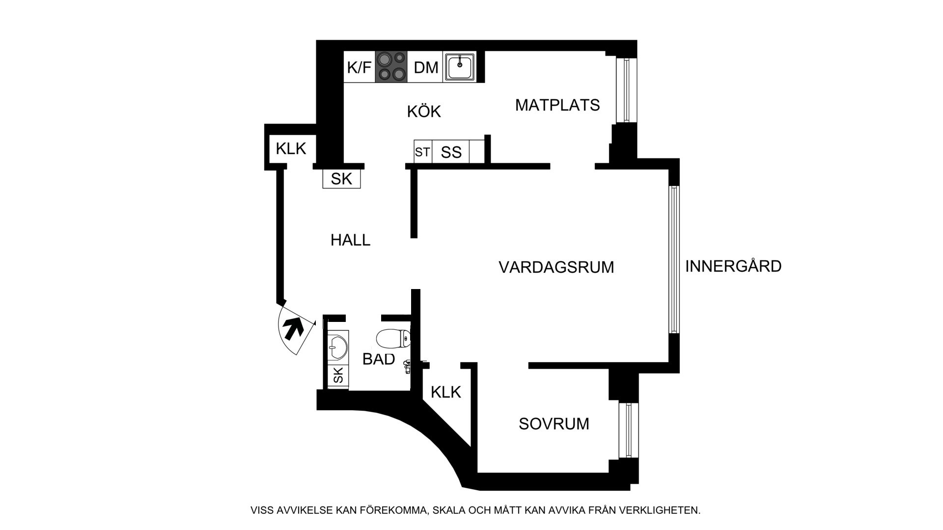 Planritning Ehrensvärdsgatan 4, 3tr