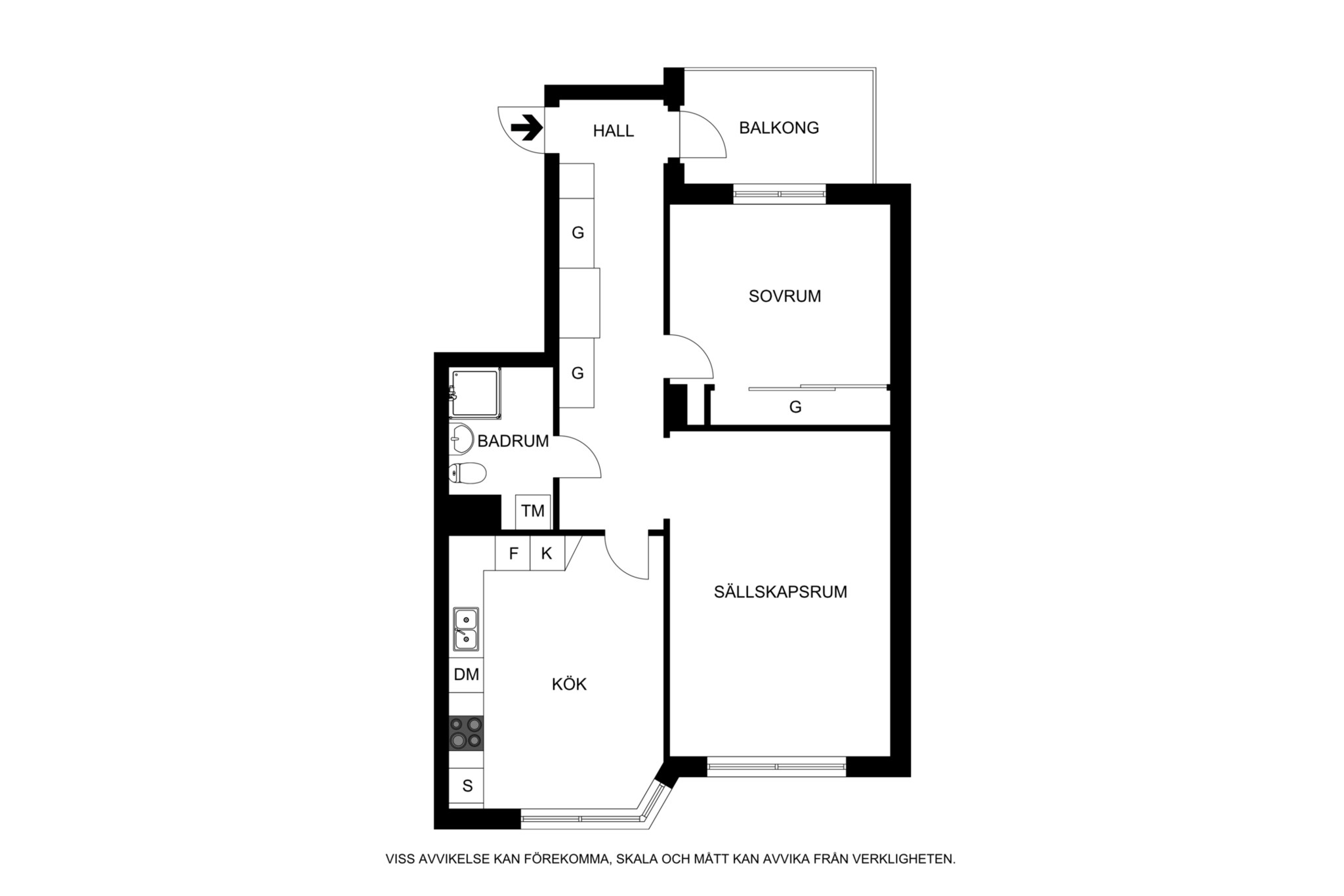 Planritning (ej skalenlig, avvikelser kan förekomma) Regeringsgatan 70B, 4 tr