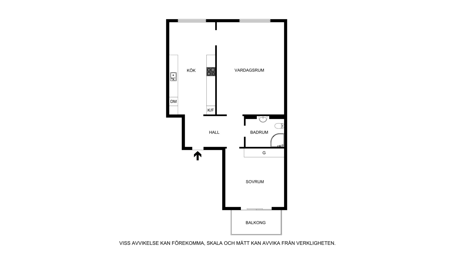 Planskiss Roslagsgatan 42A, 1 tr