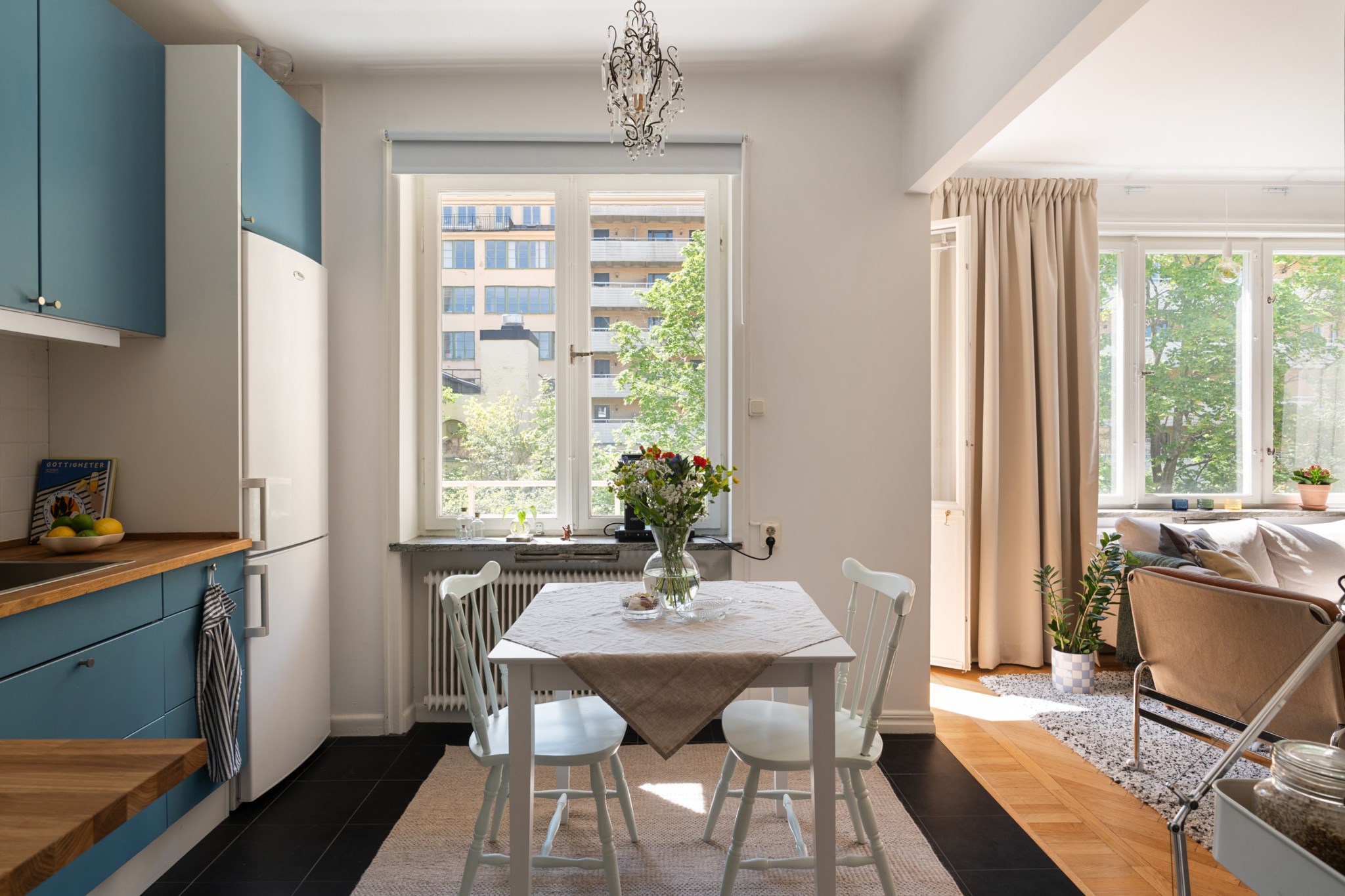 Plats för matbord i köket Kungsholms Strand 139, 5tr