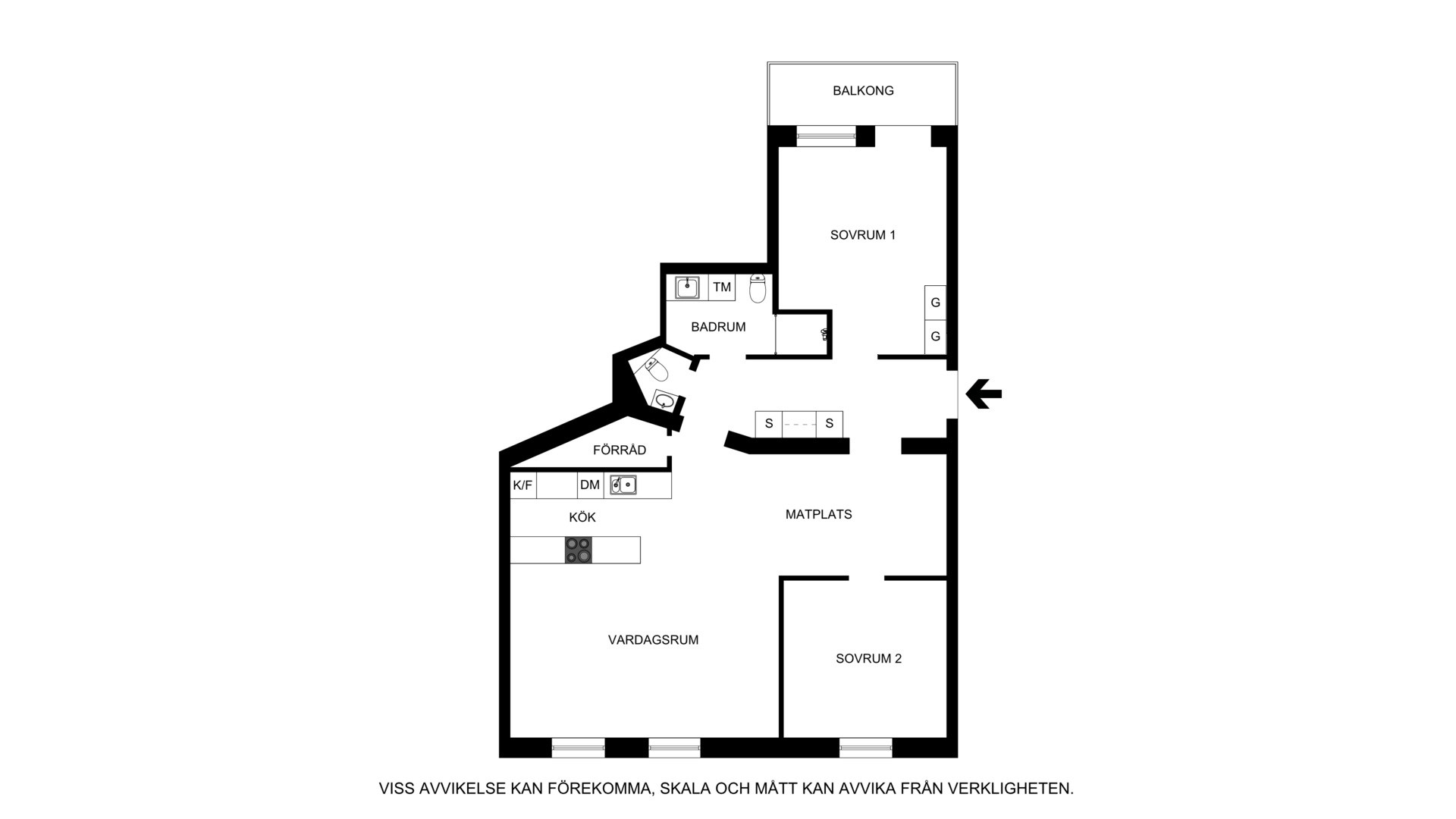 Planlösning Birkagatan 29, 2tr