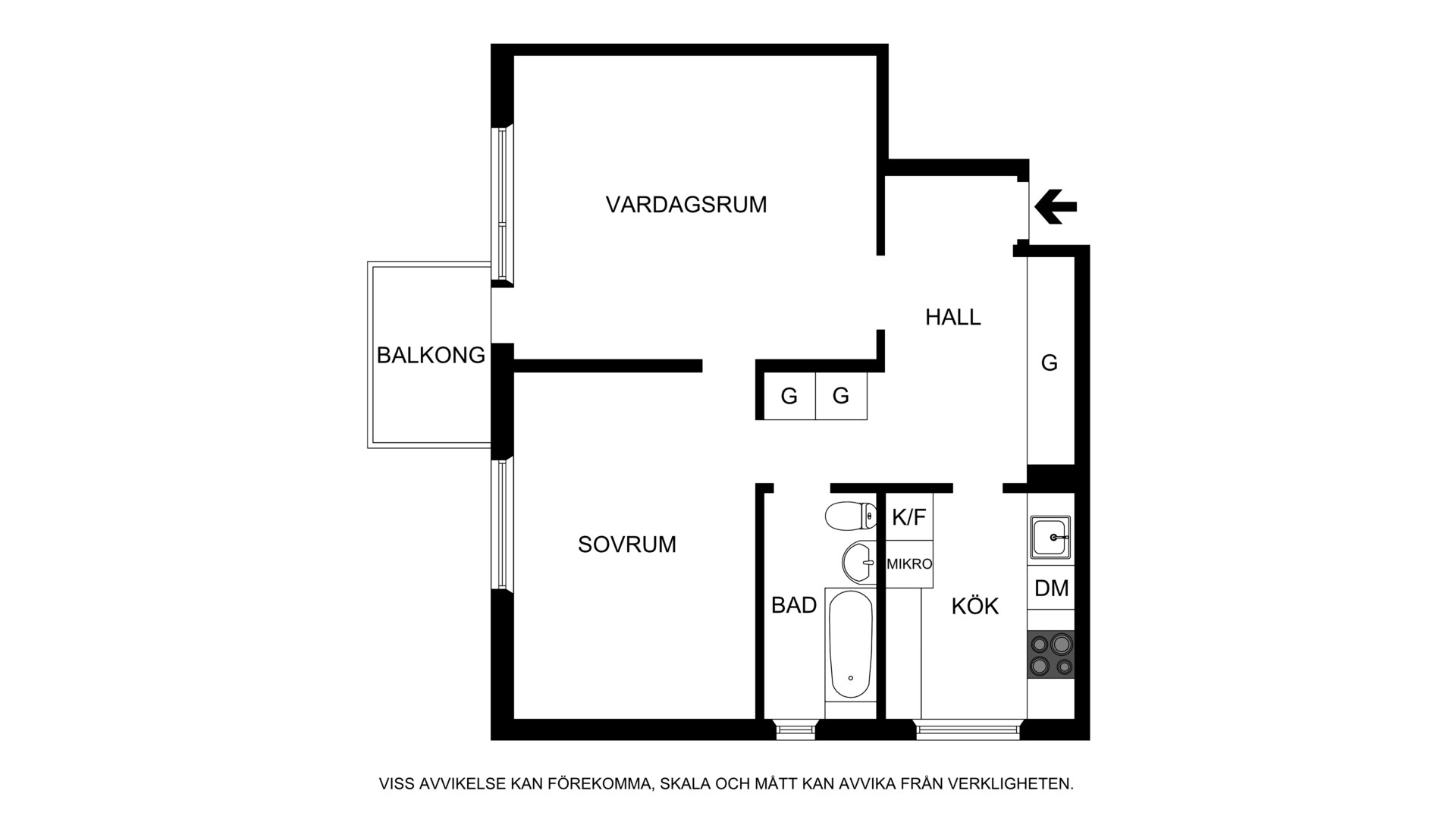 Planskiss Docentbacken 1A, 2 tr