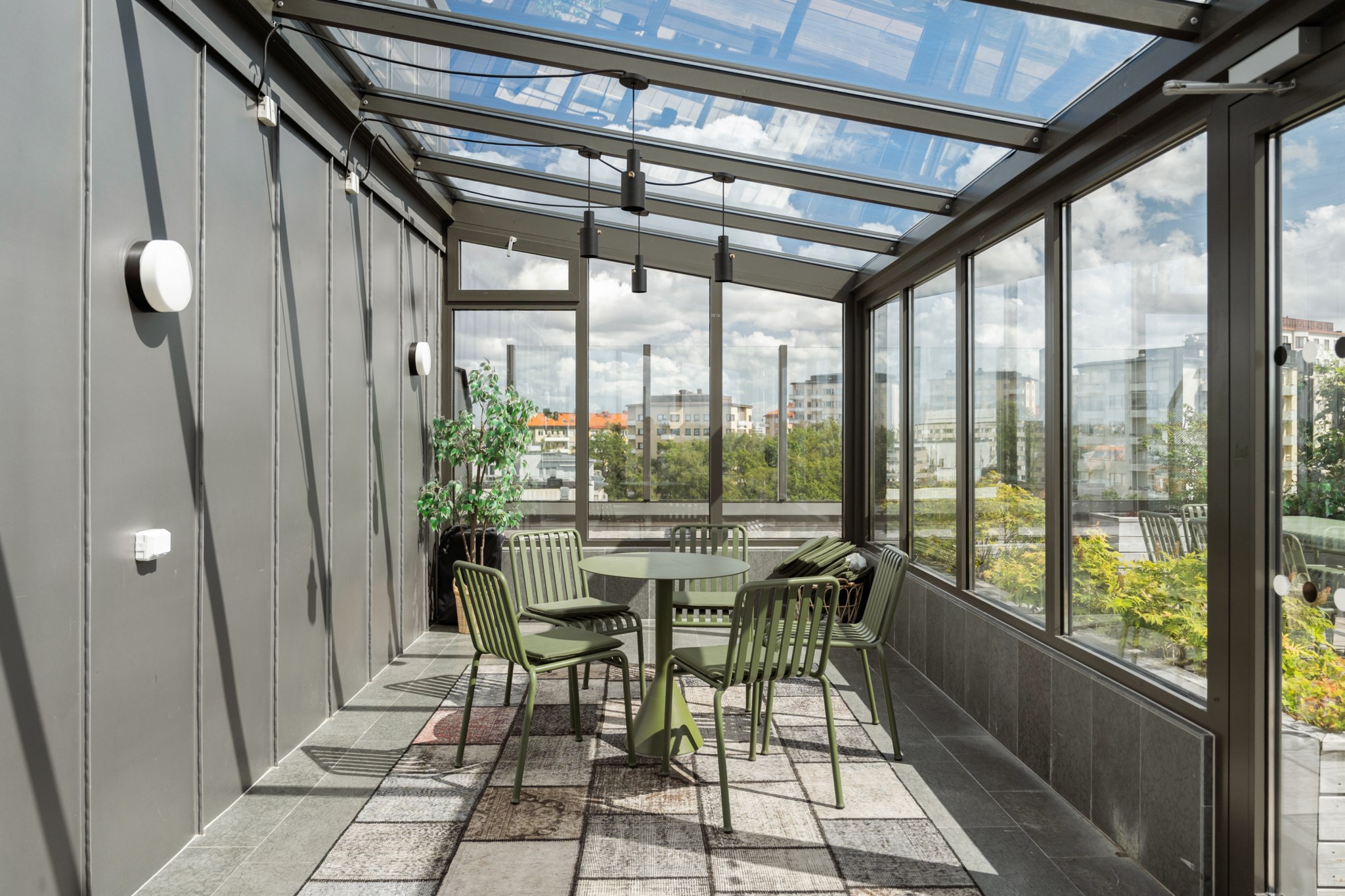 Orangeri på takterrassen Studentbacken 1