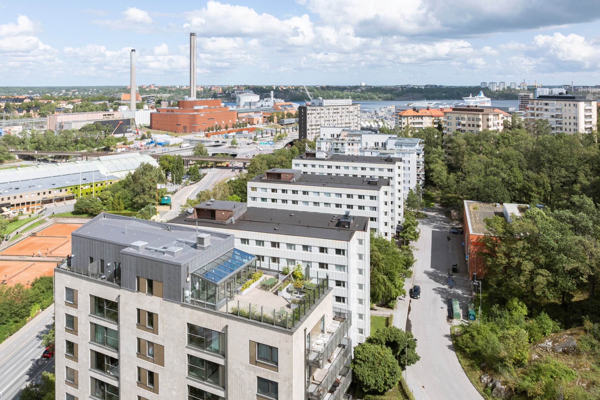 Drönarbild på huset Studentbacken 1