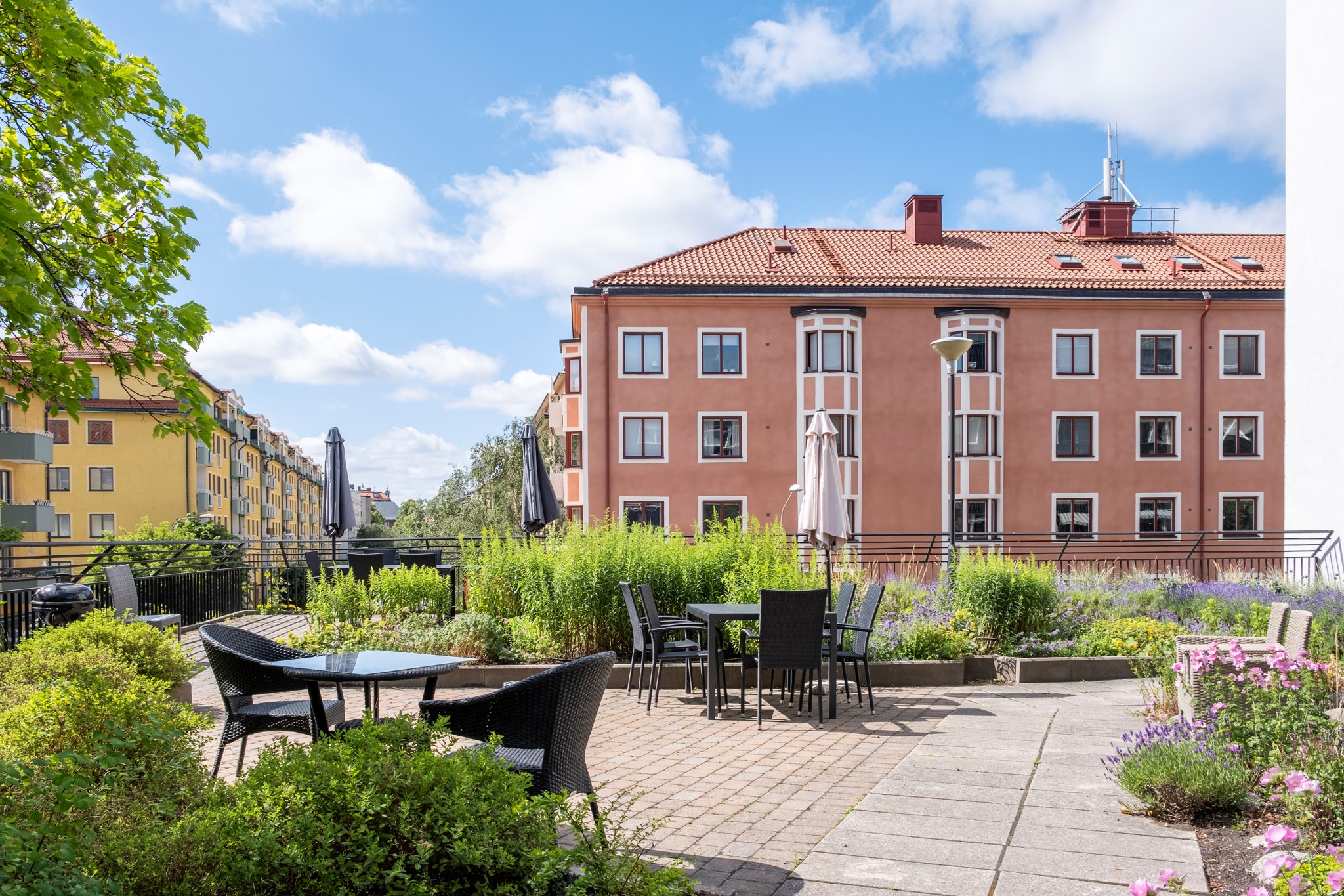 Föreningens gemensamma uteplats Sandelsgatan 12
