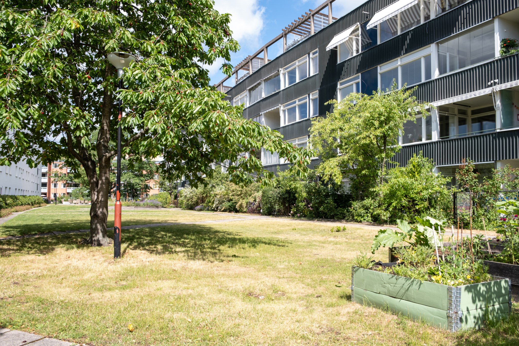 Gemensamma trädgårdslådor Sandelsgatan 12
