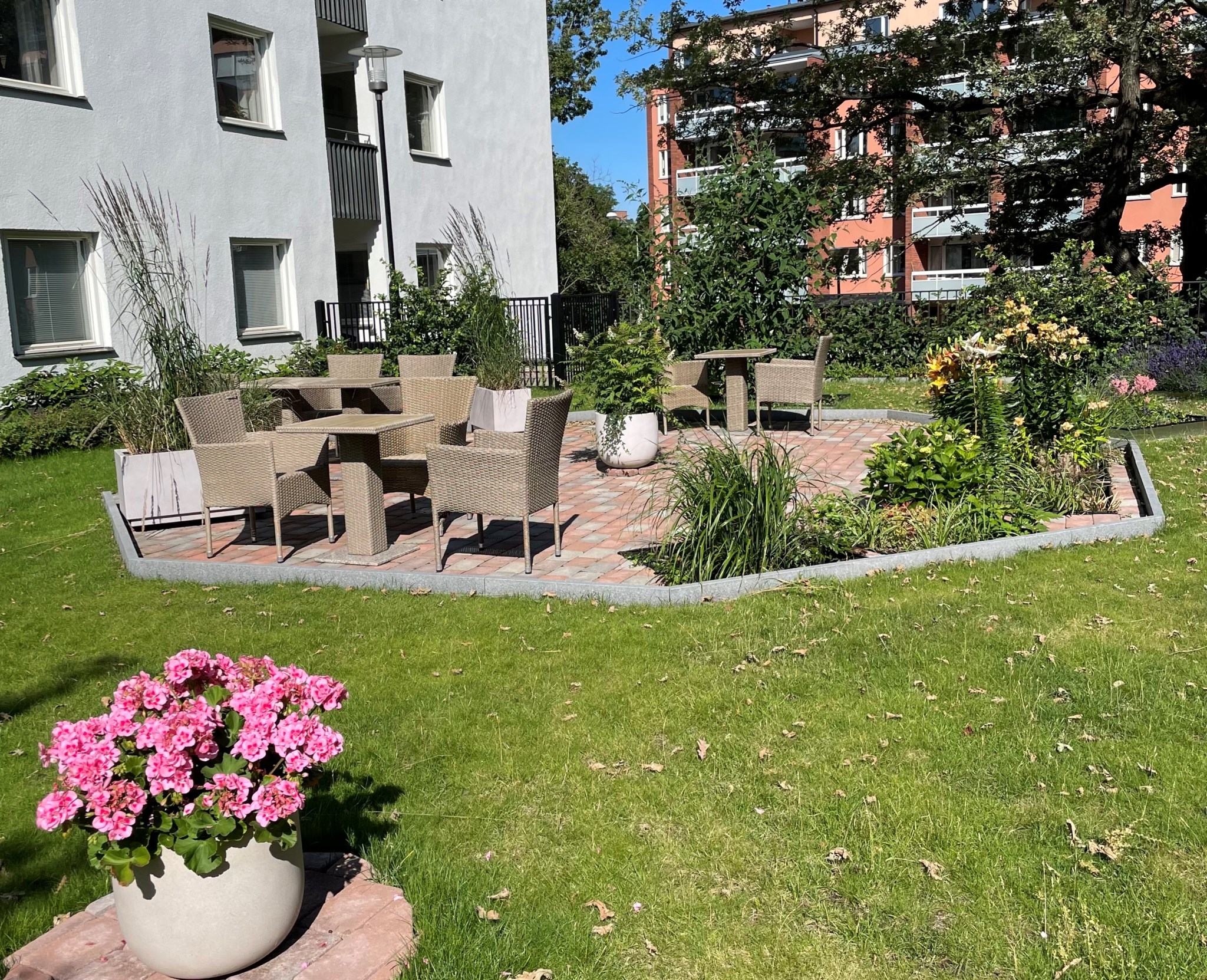Innergårdens västra sida Sandelsgatan 12