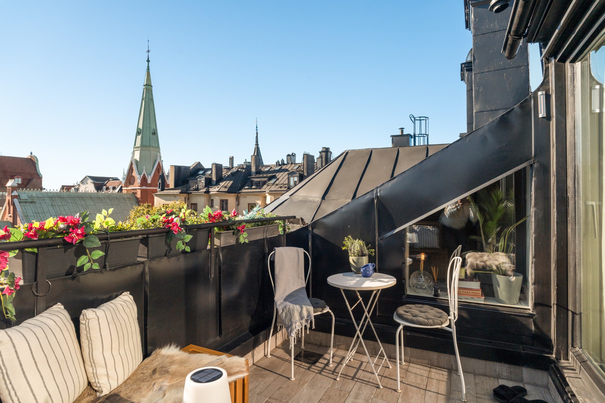 Takterrass med vacker vy Surbrunnsgatan 15, 4 tr