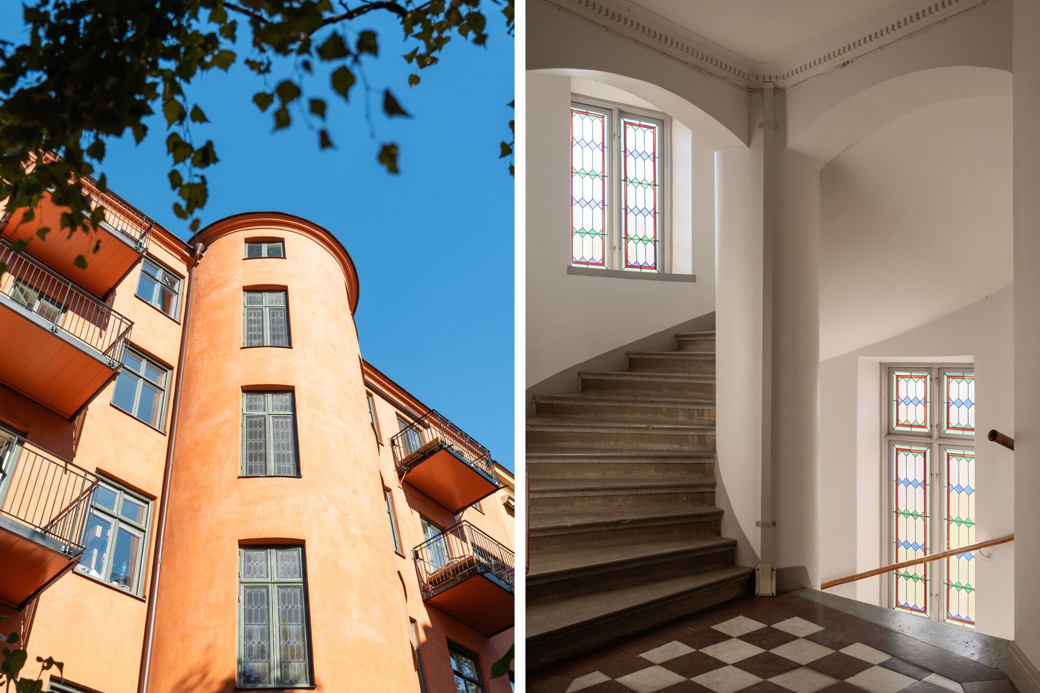 Gårdsfasad -Trapphus Surbrunnsgatan 15, 4 tr