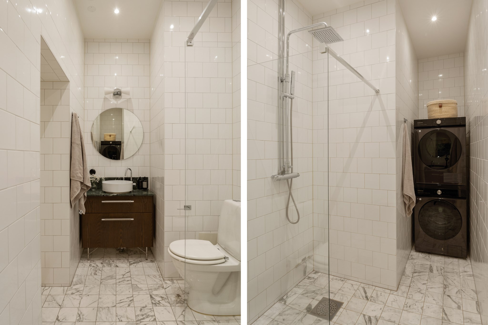 Elegant och generöst badrum Frejgatan 42