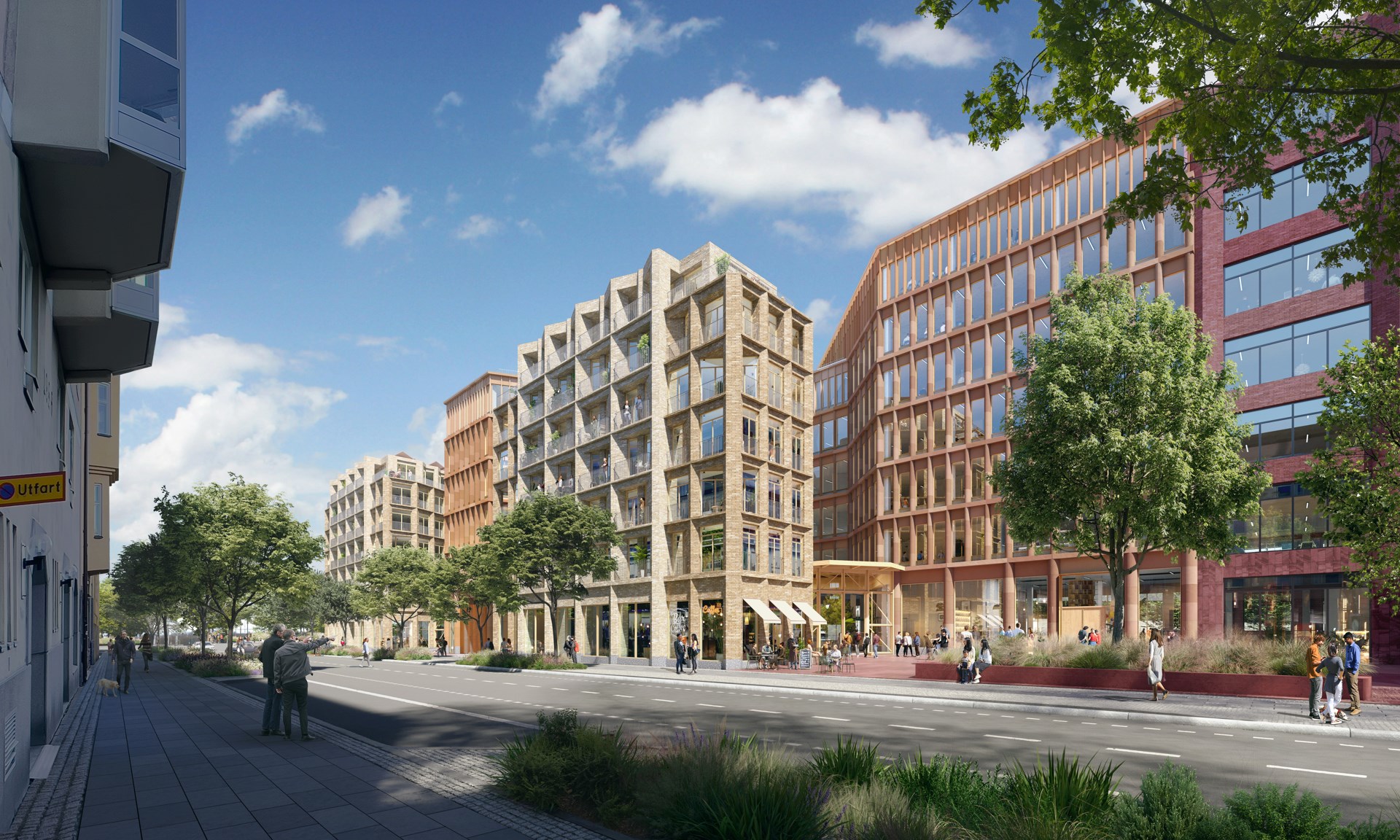 Stockholmsstads rendering över hur gatan kan komma att se ut i framtiden Norra Stationsgatan 119, 4tr
