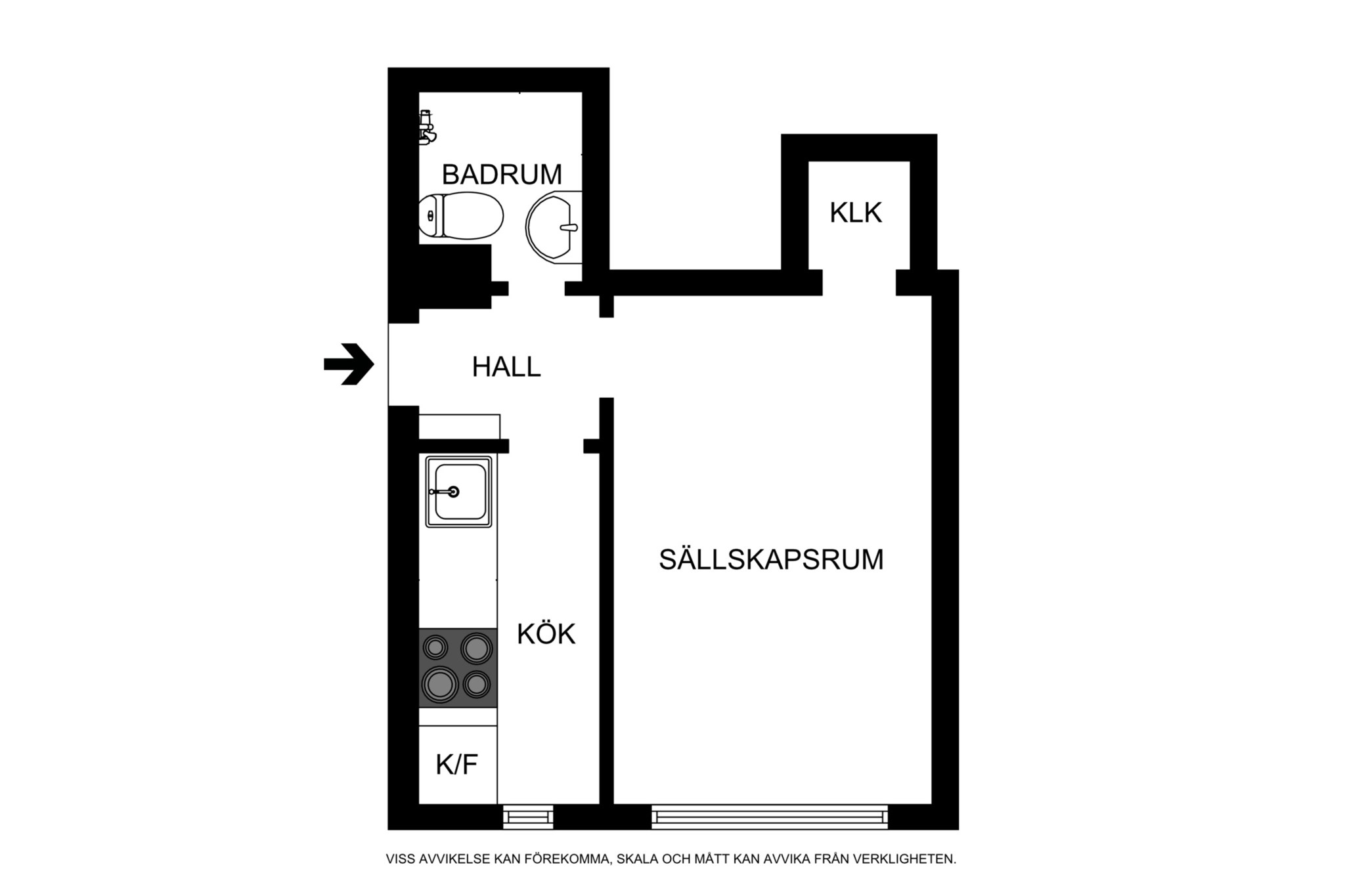 Planritning (ej skalenlig, avvikelser kan förekomma) Roslagsgatan 51