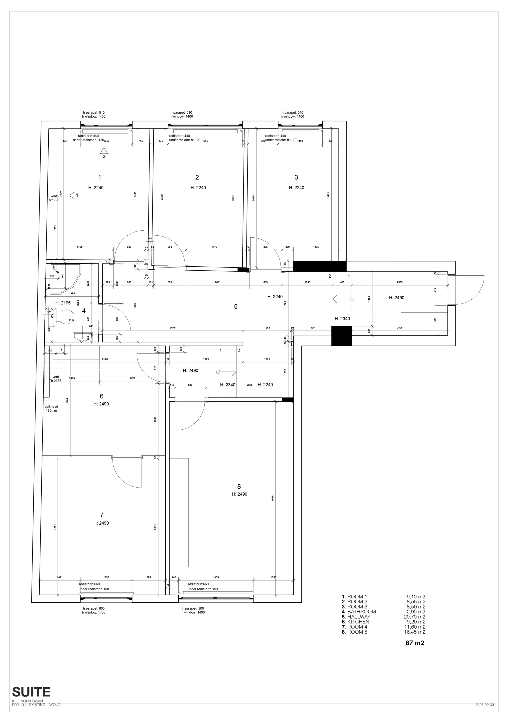 Nuvarande planlösning Döbelnsgatan 95, 1tr